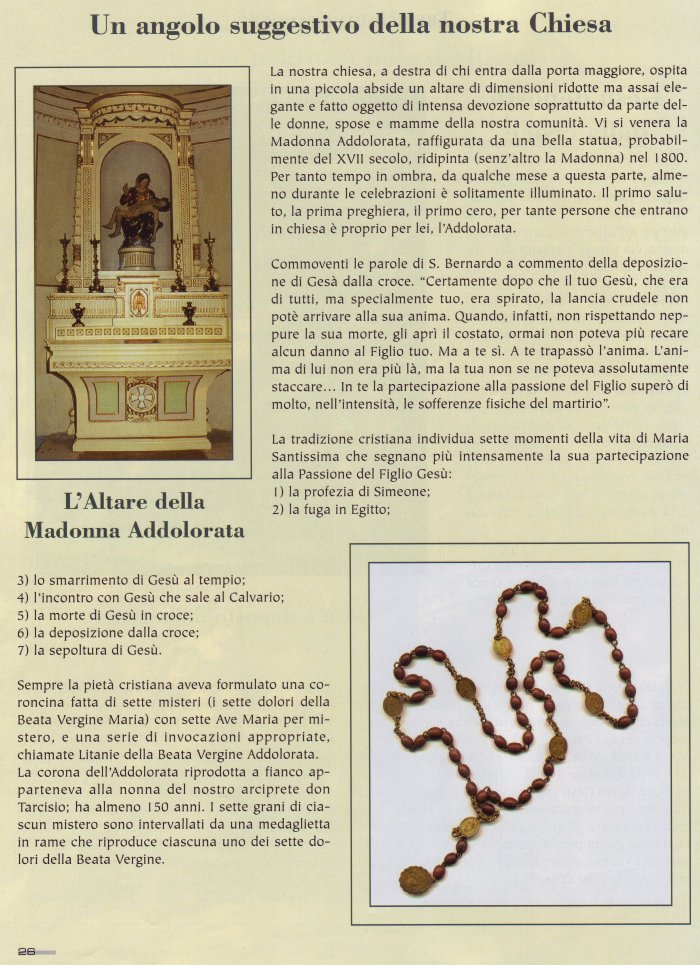 Altare Madonna Addolorata